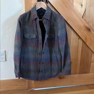 Pendleton Gray and Brown Lightweight Shirt Jacket